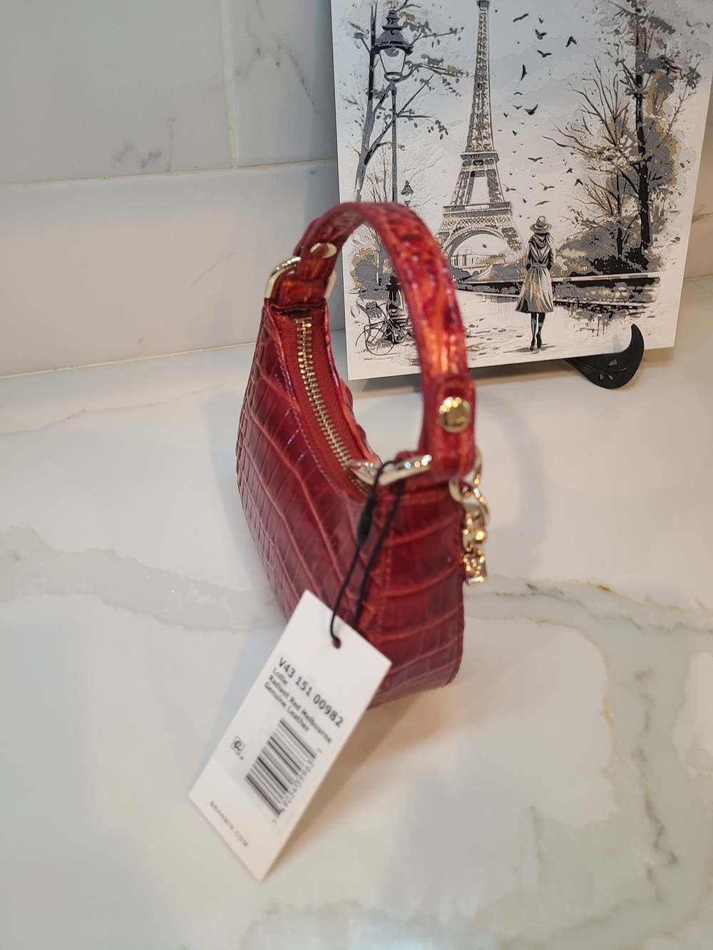 NWT Brahmin Radiant Red Melbourne Lollie Mini/Micro - Picture 9 of 15